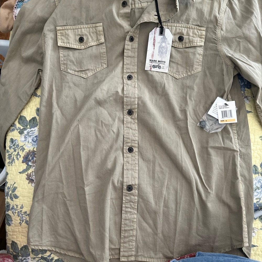 Marc Moto Men's button up shirt. Brand new with tags. Size small.